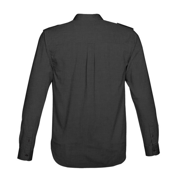 Stormtech OCL-1 Men's Handford Long Sleeve Shirt - Back | Black