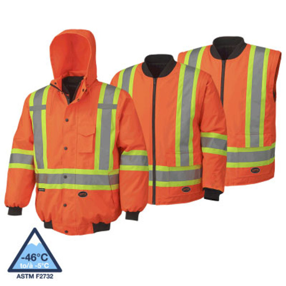 5020BB Hi-Viz 100% Waterproof 6-In-1 Parka | Safetywear.ca