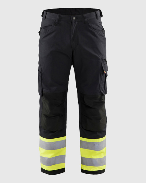 BLACKLADER 1697 Visibility Ripstop Pants | Black/ Hi-Vis Yellow