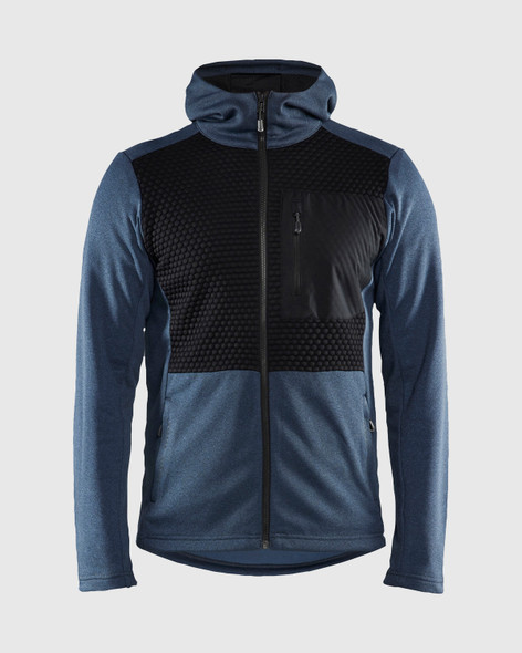 BLAKLADER 4728 Tech Hooded Jacket | Numb Blue/ Black