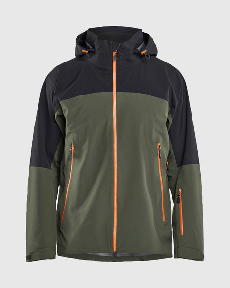 BLAKLADER 4734 Cascade 3 Layer Shell Jacket | Forest Green/ Rust