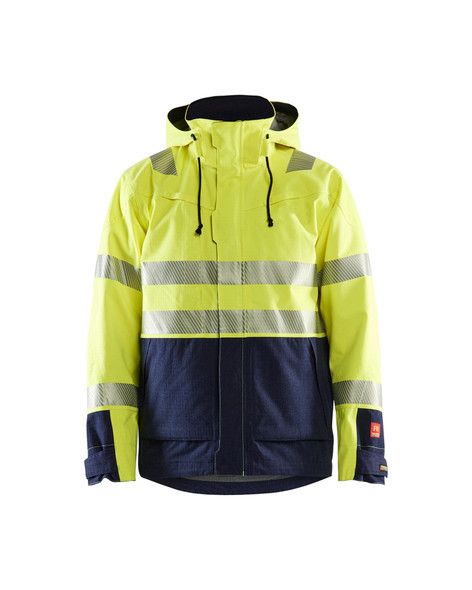 Multinorm Shell Jacket Yellow Hi-viz/Navy blue | YELLOW HI-VIZ/NAVY BLUE