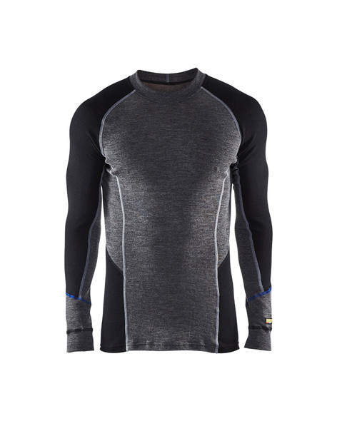 WARM Base Layer - Top Grey/Black | GREY/BLACK