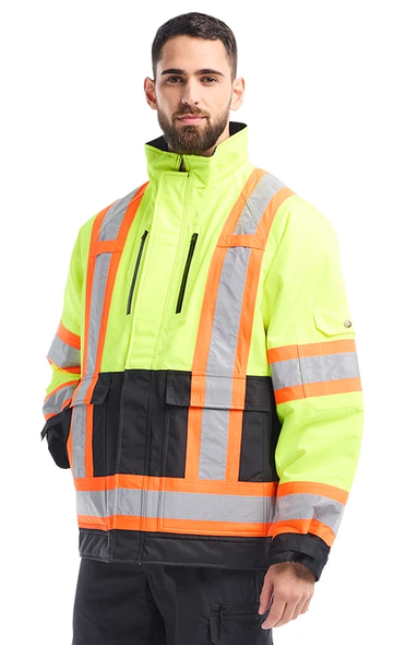HI-VIS WINTER JACKET Yellow Hi-viz/Black | YELLOW HI-VIZ/BLACK