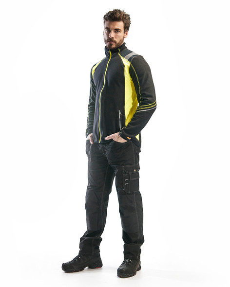Micro fleece jacket Black/Yellow Hi-viz | BLACK/YELLOW HI-VIZ