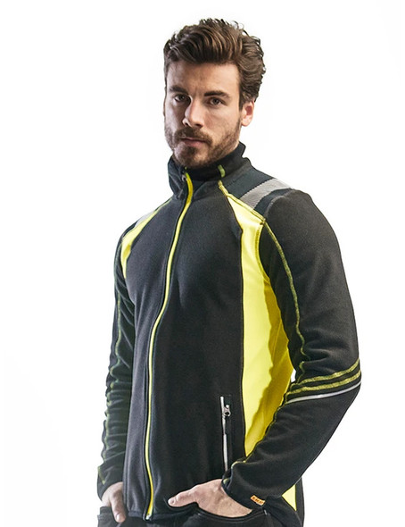 Micro fleece jacket Black/Yellow Hi-viz | BLACK/YELLOW HI-VIZ