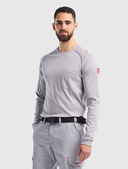 BLAKLADER 3493 FR Light Long Sleeve T-shirt (9.1cal) | Light Grey