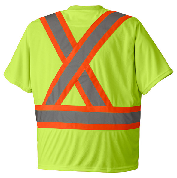 Pioneer 6991 Birdseye Poly Safety T-shirt - Hi-Viz Yellow/Green | Safetywear.ca