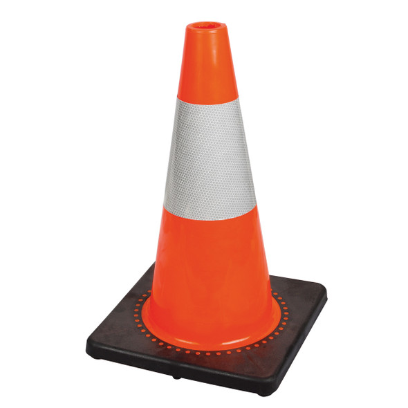 Pioneer 181 18" (45cm) Premium PVC Flexible Safety Cone - (6" Band) | Safetywear.ca