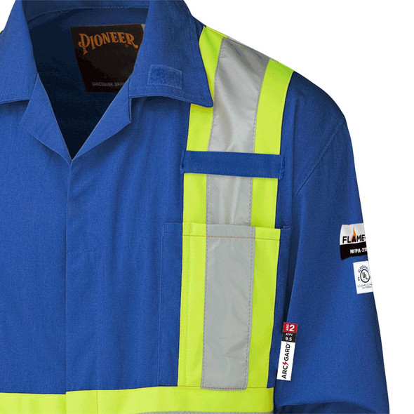 Pioneer 5558A Flame Resistant/ARC Rated Safety Coveralls - Royal | Safetywear.ca