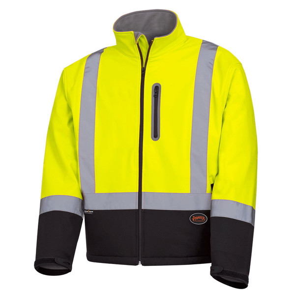 Pioneer 5689 Softshell mechanical Strength Safety Jacket - Hi-Viz Yellow/ Green | Safetywear.ca