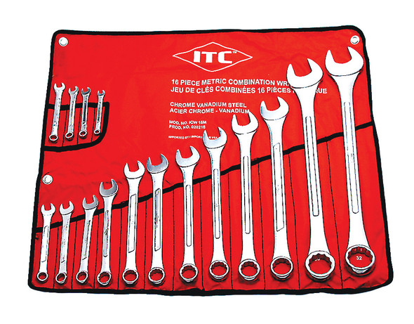 ICW-16M 16 PC Metric Combination Wrench Set