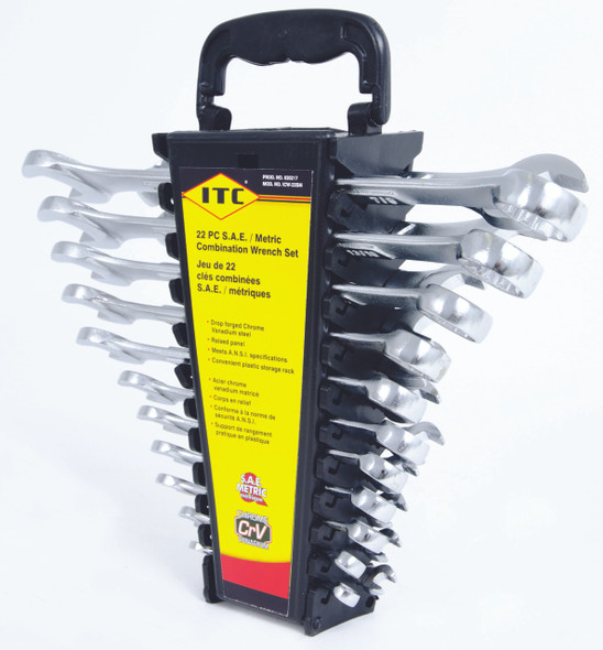 ICW-22SM 22 PC S.A.E. / Metric Combination Wrench Set 