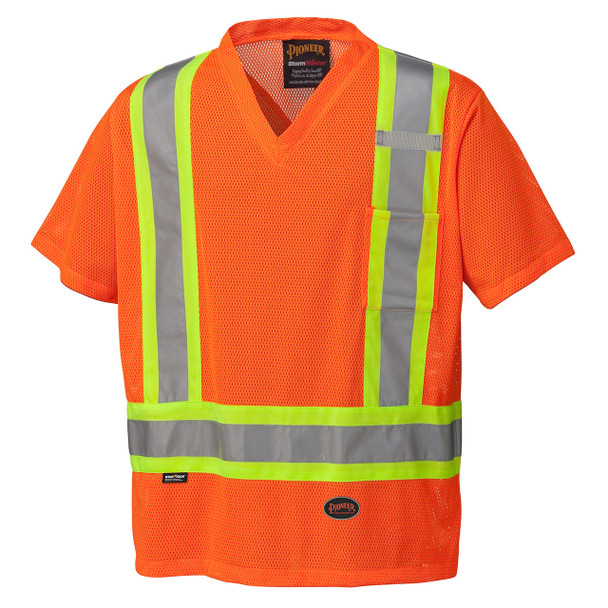 Pioneer 5994 Hi-Viz Traffic Mesh T-Shirt - Hi-Viz Orange | Safetywear.ca
