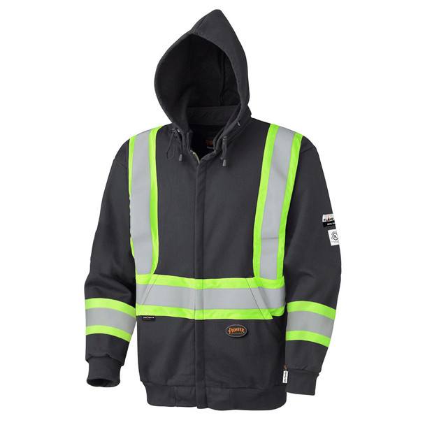 Pioneer 337SF Flame Resistant/ARC Rated Zip Style Heavyweight Safety Hoodie | SafetyWear.ca