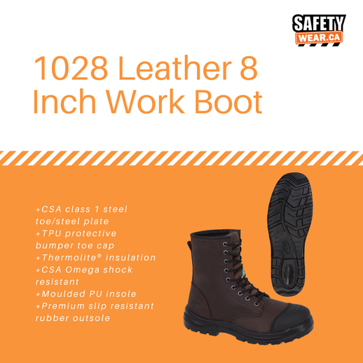 Safety Essential: The 1028 Leather 8 Inch Work Boot