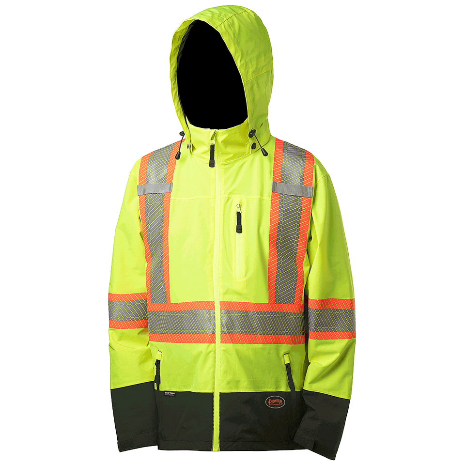 Pioneer 5401 Waterproof Safety Jacket HiViz Yellow/Green SafetyWear.ca