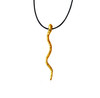 Snake Charm necklace with cord, a minimal everyday necklace for snake lovers 