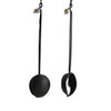 Modern Oxidised  long earrings with cords and peals|Conemporary earrings