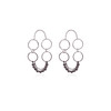 Silver statement earrings with stones 