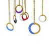 ''Zoe''  Charm necklace in many colors, colorful fashion jewelry 