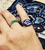 Evil eye rings by Athenart, mati rings, greek evil eye 