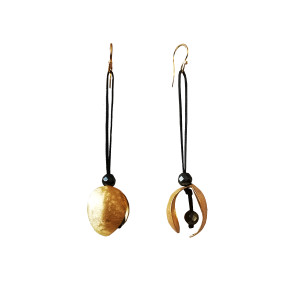 Contemporary earrings with black stones|Stylish Long Earrings 