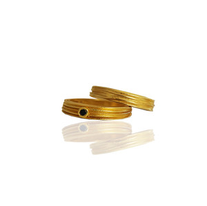 "Folds of Eternity " Gold  Greek Modern wedding rings Agnes set 2 