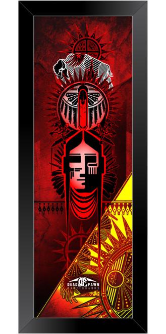 10x33 "The Red Man" Digital Acrylic Print FRAMED