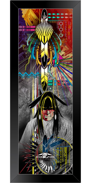 10x33 "Long Hair" Digital Acrylic Print FRAMED