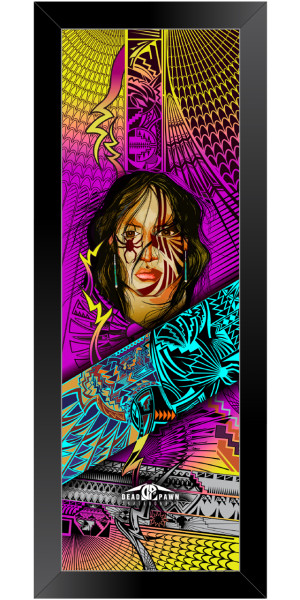 10x33 "Spider Woman" Digital Acrylic Print FRAMED