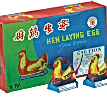 Hen Laying Egg