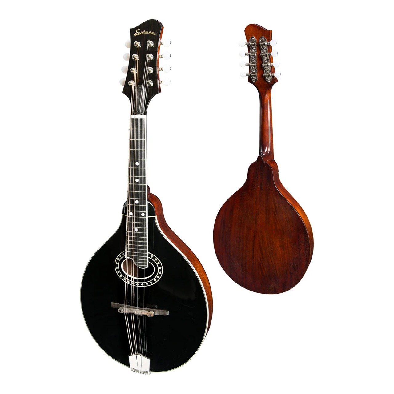 Eastman MD404-BK Oval Hole A-Style Mandolin - Black - Ted Brown