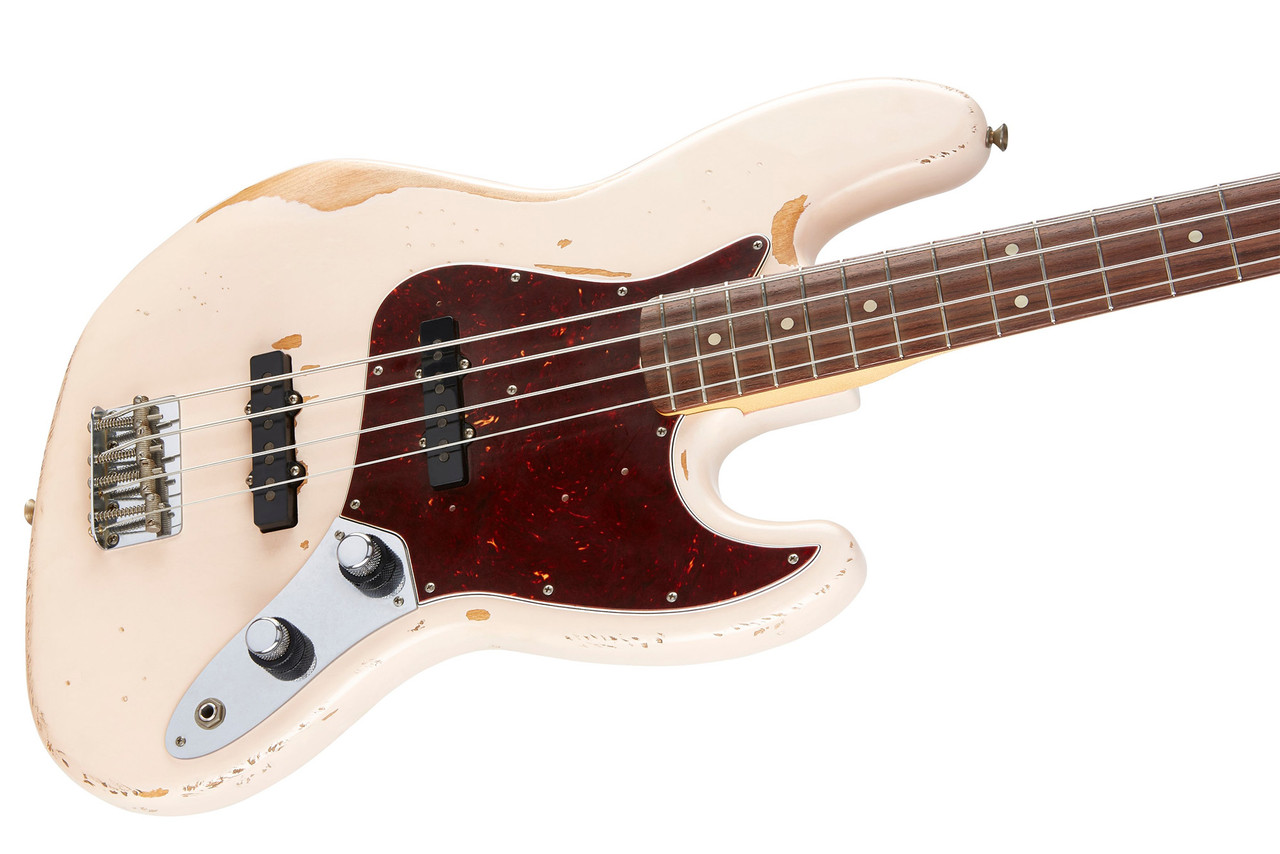 Fender Flea Signature Shell Pink Replica Jazz Bass - Ted Brown