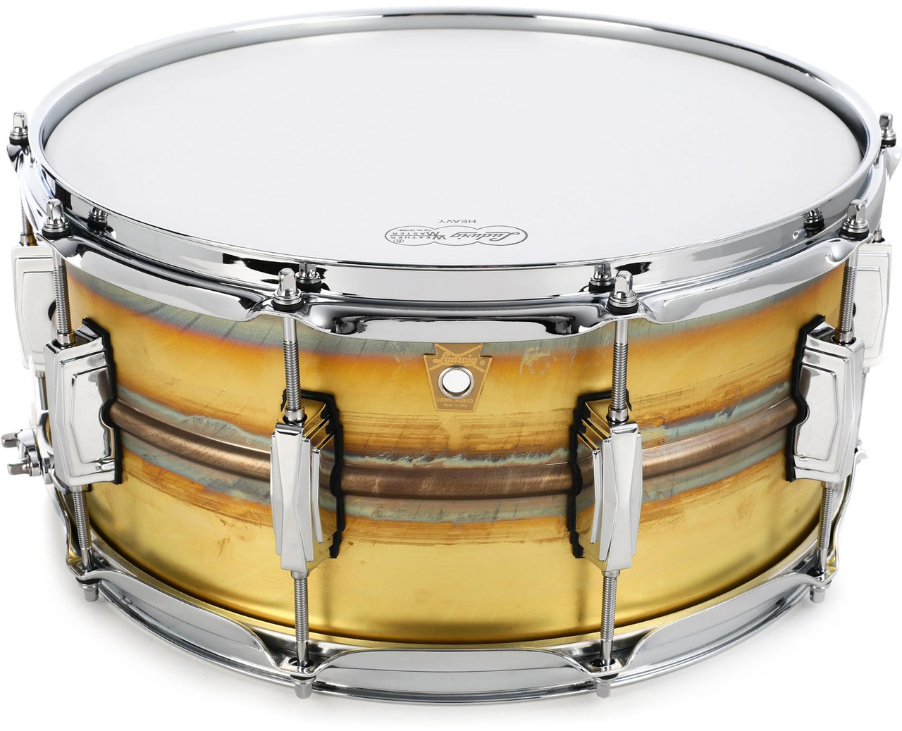 Ludwig LB464R Raw Brass Phonic 6.5x14 Snare Drum - Ted Brown Music