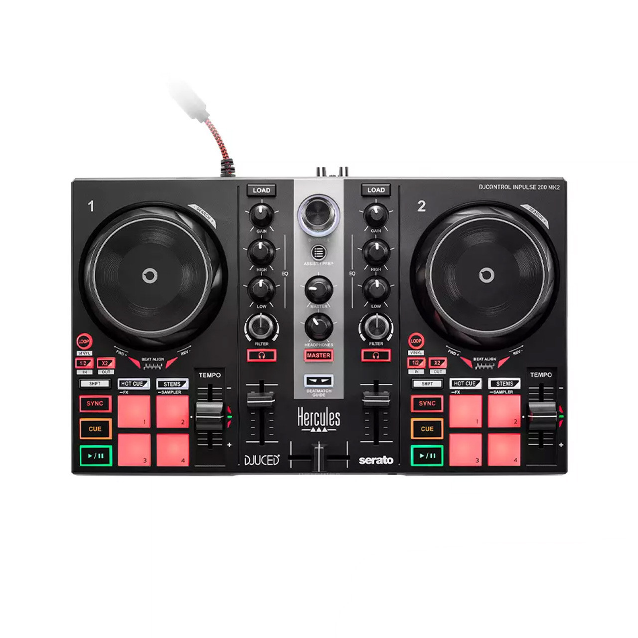 Hercules DJControl Inpulse 200 MK2 - Portable 2-Channel DJ