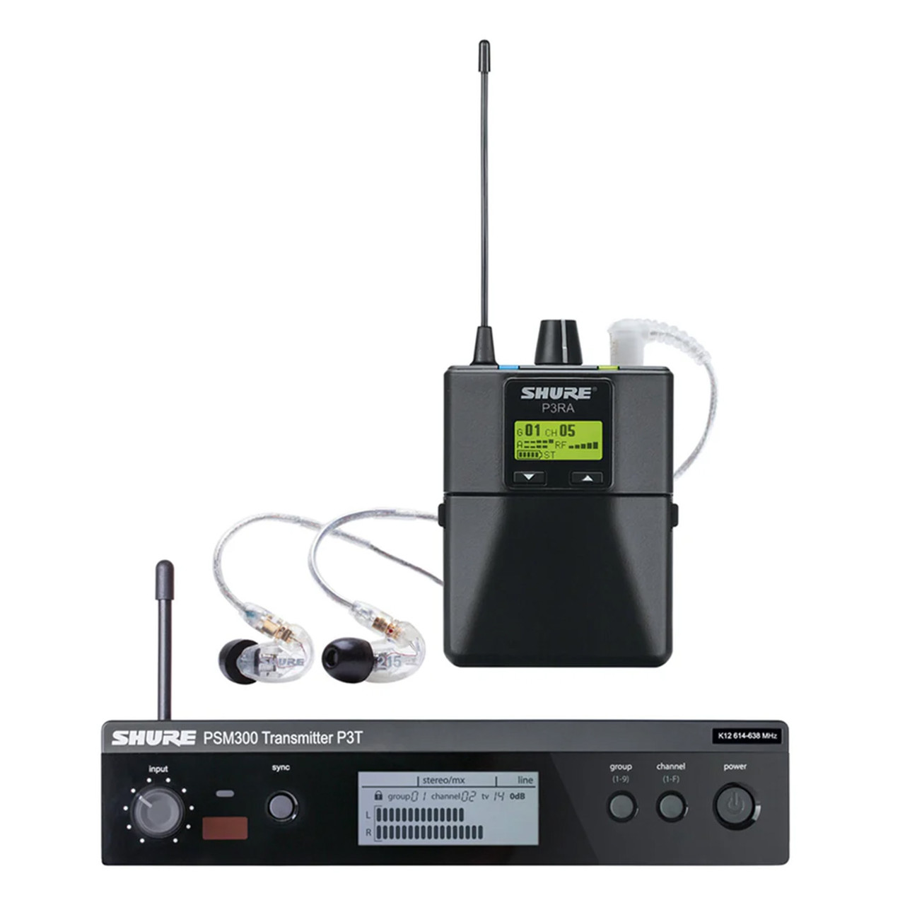 レ*ミ様 SHURE PSM300 & SHURE シュア イヤホン Shure PSM300 P3TRA215CL Wireless In-ear Monitor System - G20 Band