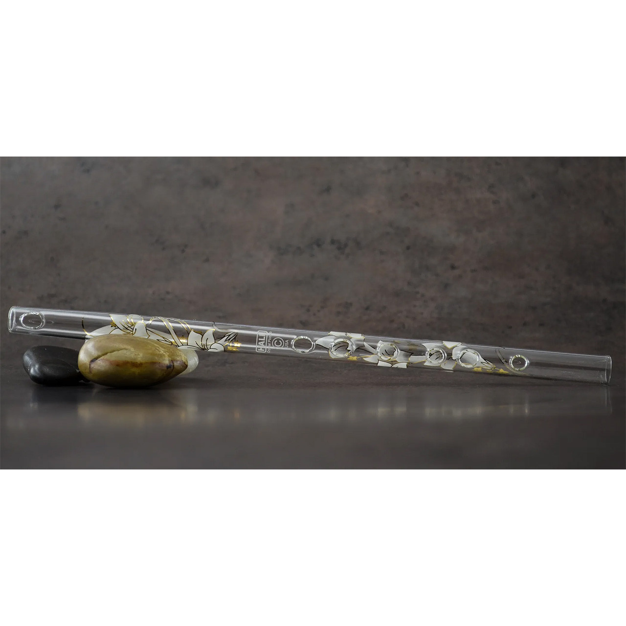 Hall Crystal Glass Flute - #11201 C Piccolo - White Lily - Ted