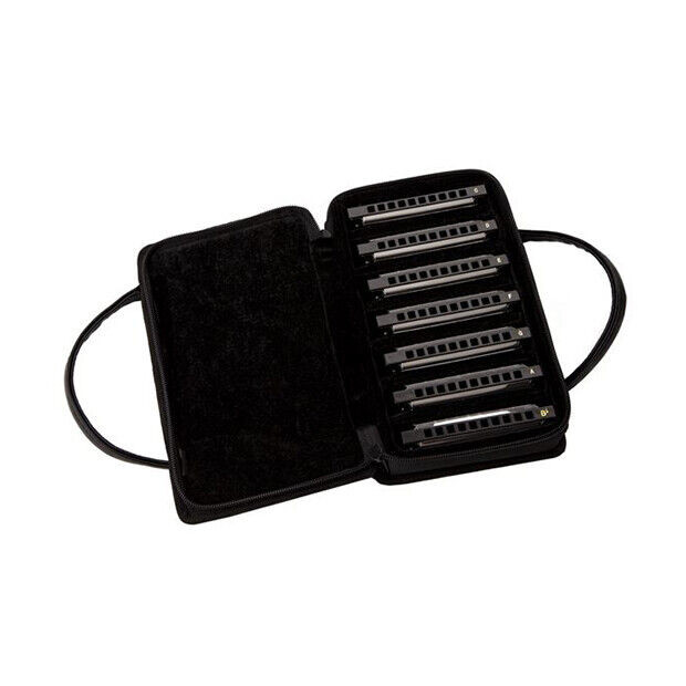 Fender Blues Deluxe Harmonica Pack - 7 Key Set with Case - Ted