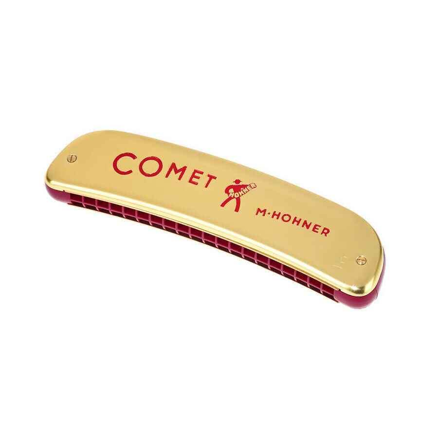 M.HOHNER COMET ハーモニカ ゴールド Hohner 2504/40 Comet 40 - Golden Octave Harmonica with Case - Key