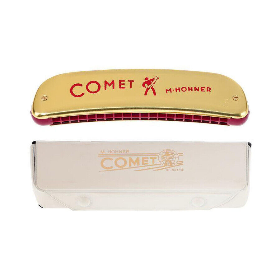 Hohner 2504/40 Comet 40 - Golden Octave Harmonica with Case - Key