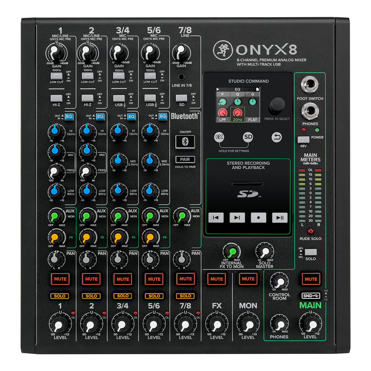 Mackie Onyx8 8-Channel Analog Mixer with FX and Multi-Track USB