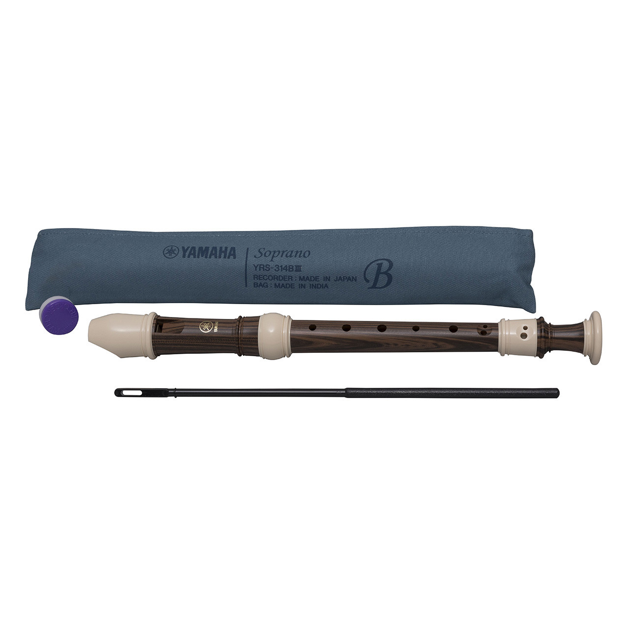 Yamaha YRS-324B Soprano Recorder with Simulated Ebony Wood Finish