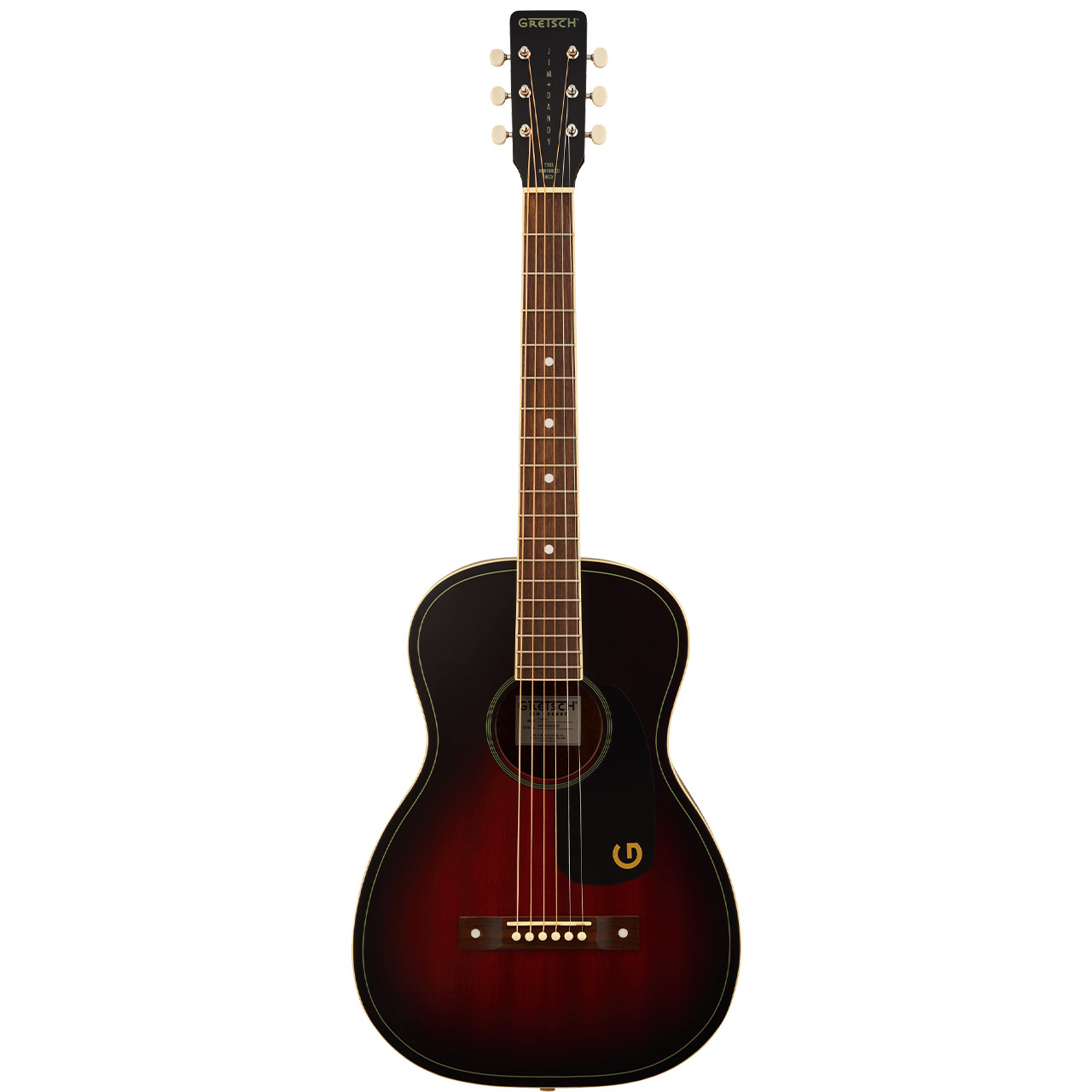 Gretsch Jim Dandy Parlor Acoustic Guitar - Deep Cherry Burst - Ted