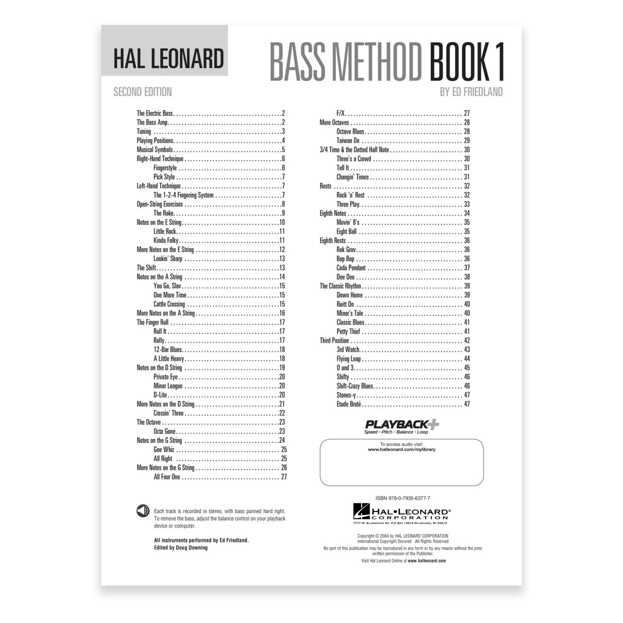 Hal Leonard Bass Method Book 1 - 2nd Edition Book with Online