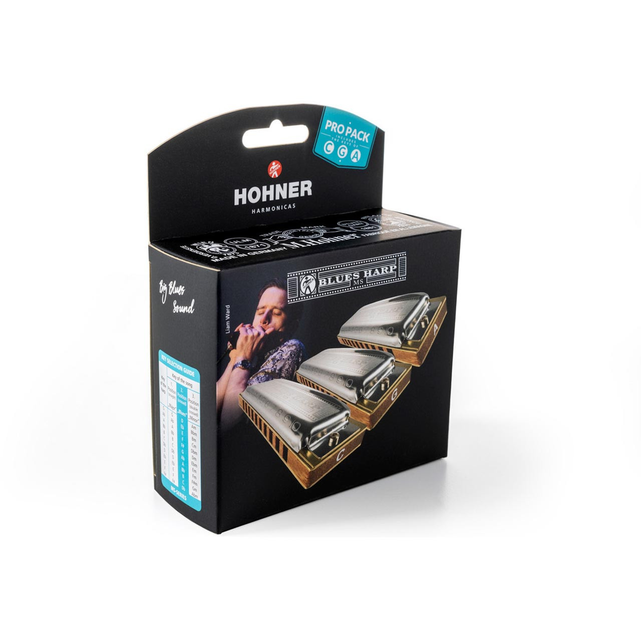 田*り様 Hohner Marine Band & Blues Harp セット Hohner 532BX Blues Harp Harmonica Set of 3 - Keys of A, C, and G