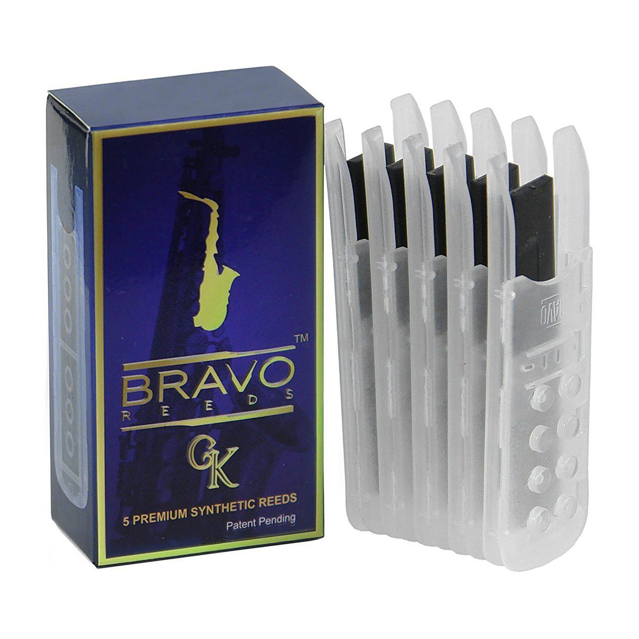 Bravo Synthetic Reeds for Alto Saxophone - Box of 5 - Strength 2.0 ...