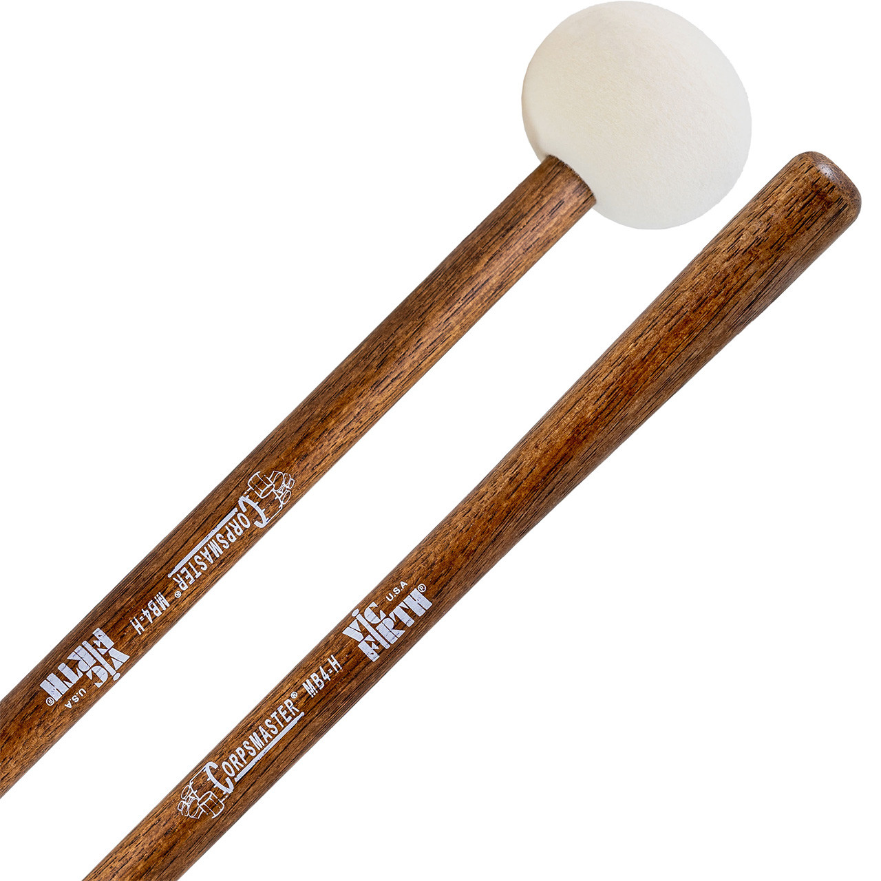Vic Firth MB4H Corpsmaster Marching Bass Drum Mallets - Hard; X