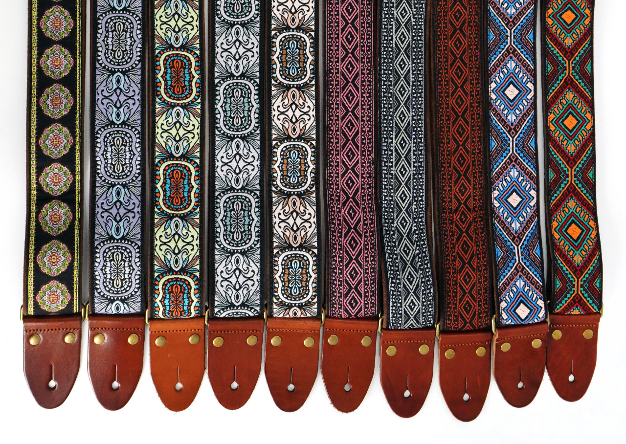 Tetherax RTF Assorted Jacquard Vintage Weave Guitar Strap with