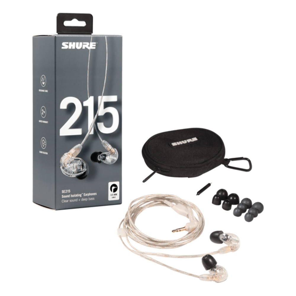 Shure SE215 Sound-isolating Earphones - Clear - Ted Brown Music